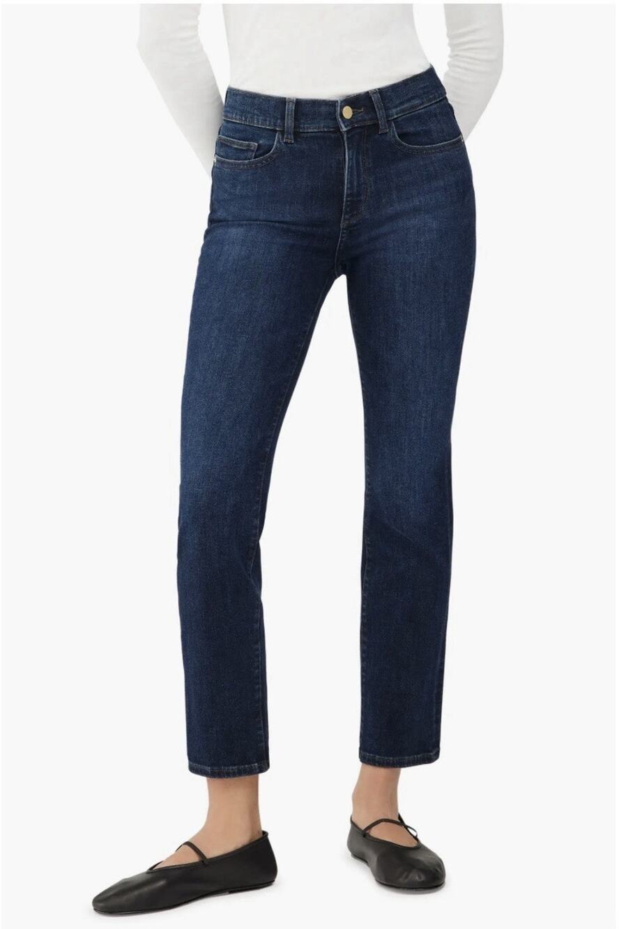 DL1961 Mara Straight Leg Instasculpt Premium Blue Denim Jeans Size 25